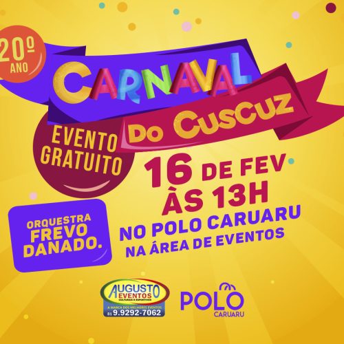 Domingo será de prévia carnavalesca gratuita no Polo