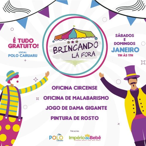Brincando Lá Fora anima férias da meninada no Polo